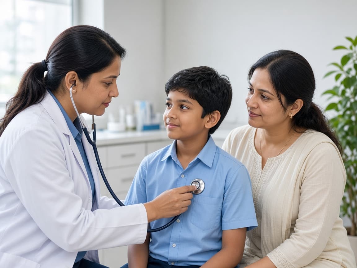 School health check-up for children at Dr. Lavanya Kids Care, Hyderabad