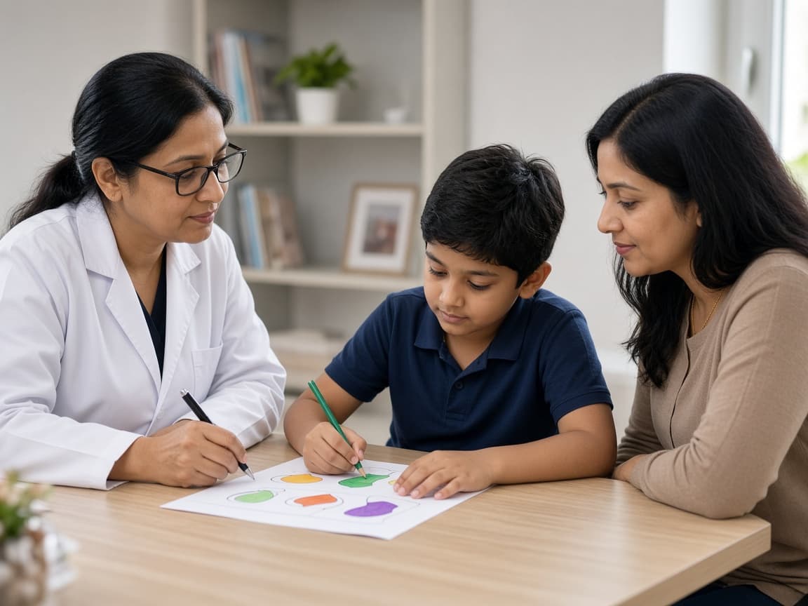 Pediatric headache assessment consultation at Dr. Lavanya Kids Care, Hyderabad