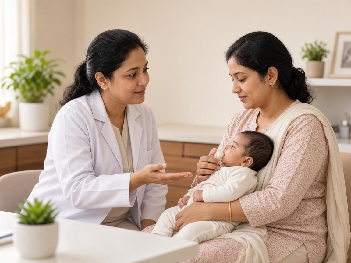 Feeding and breastfeeding guidance for parents at Dr. Lavanya Kids Care, Hyderabad