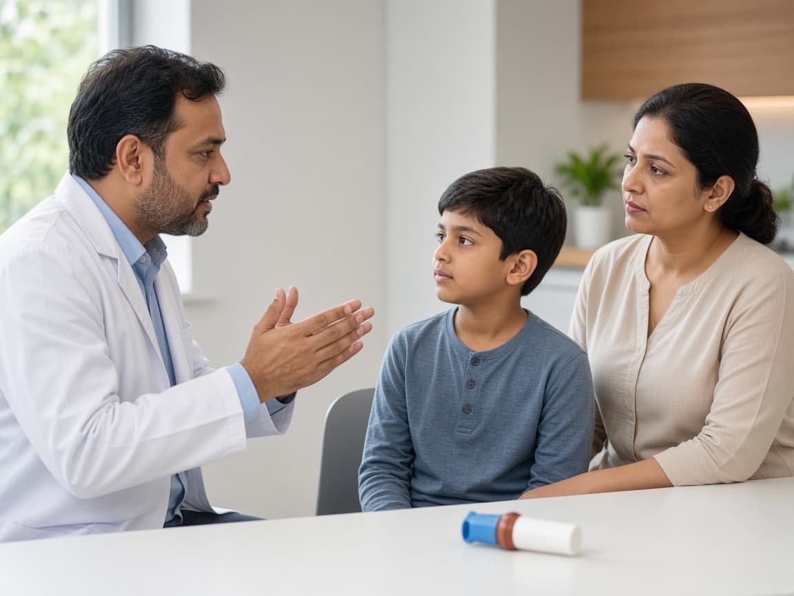 Pediatric asthma evaluation and management at Dr. Lavanya Kids Care, Hyderabad