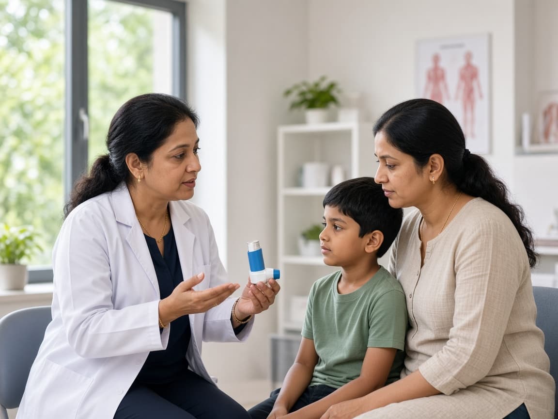 Pediatric asthma evaluation and management at Dr. Lavanya Kids Care, Hyderabad