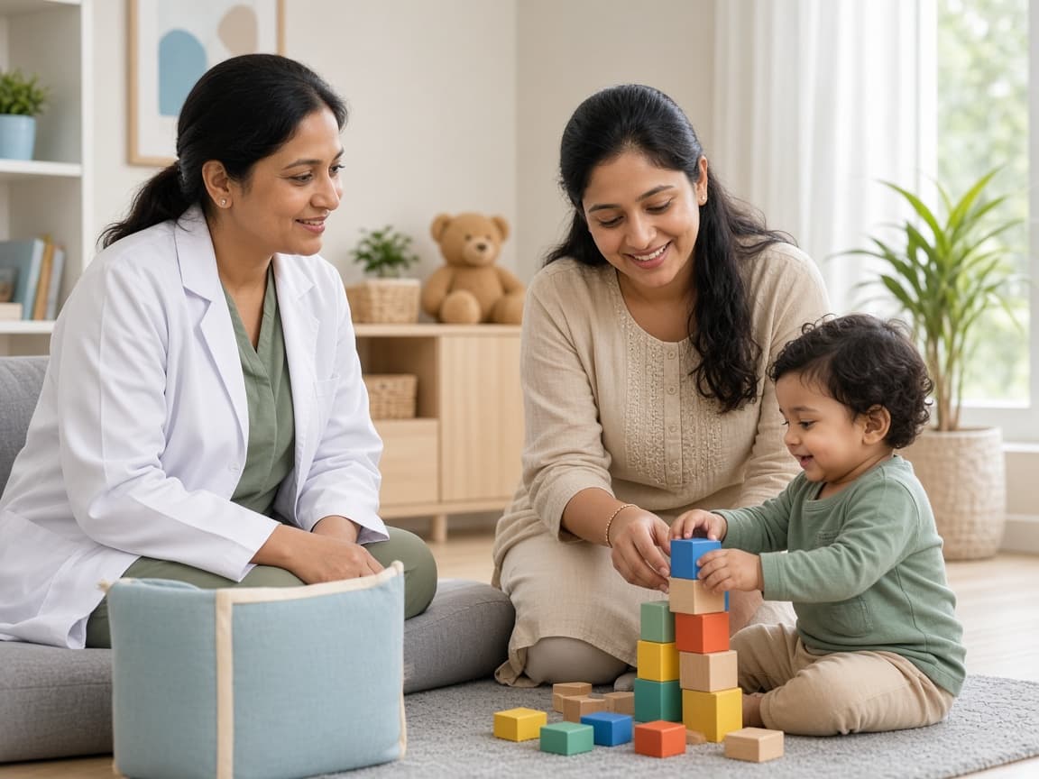 Parent and child bonding guidance at Dr. Lavanya Kids Care, Hyderabad